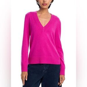 Aqua Cashmere V-Neck Sweater